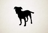 Bullboxer Pit - Silhouette hond - XS - 25x25cm - Zwart - wanddecoratie