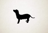Doxiepoo - Silhouette hond - S - 35x54cm - Zwart - wanddecoratie