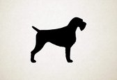 Duitse staande draadhaar - Silhouette hond - M - 60x73cm - Zwart - wanddecoratie