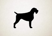 Duitse staande draadhaar - Silhouette hond - XS - 23x28cm - Zwart - wanddecoratie