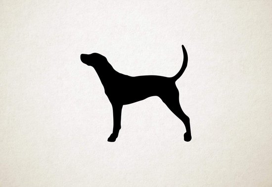 Amerikaanse Luipaardhond - Silhouette hond - L - 75x86cm - Zwart - wanddecoratie
