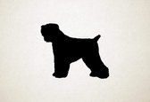 Zwarte Russische Terrier - Silhouette hond - S - 45x54cm - Zwart - wanddecoratie