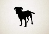 Bullboxer Pit - Silhouette hond - M - 60x61cm - Zwart - wanddecoratie