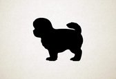 Peekapoo - Silhouette hond - S - 45x51cm - Zwart - wanddecoratie