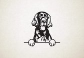Ierse Setter - hond met pootjes - M - 60x62cm - Zwart - wanddecoratie