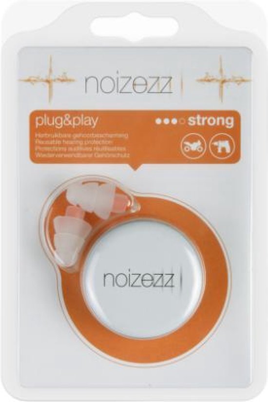 Noizezz - Orange Strong - Onze size fits all gehoorbescherming met demping tot 30 dB - Oranje - Oordoppen - 1 paar - Noizezz