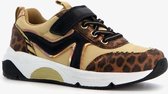 Blue Box meisjes dad sneakers met luipaardprint - Bruin - Maat 34
