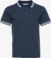 Unsigned heren polo met print - Blauw - Maat XL