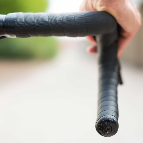 BBB Cycling Stuurlint Gravelbike en Racefiets - Beste Grip en Schokabsorptie - Lengte: 200cm - Dikte: 3.5mm - Incl. Stuurdoppen - Zwart - GravelRibbon Gel BHT-16 van BBB Cycling — afbeelding 3
