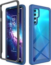 Voor TCL 20 Pro 5G Sterrenhemel Effen Kleur Serie Schokbestendige PC + TPU Case (Blauw)