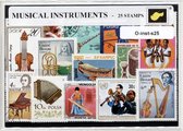 Muziekinstrumenten – Luxe postzegel pakket (A6 formaat) : collectie van 25 verschillende postzegels van muziekinstrumenten – kan als ansichtkaart in een A6 envelop - authentiek cad