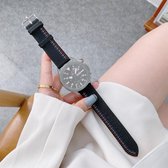 20mm Voor Samsung / Huawei Smart Watch Universele Drie Lijnen Canvas Vervangende Band Horlogeband (Zwart)