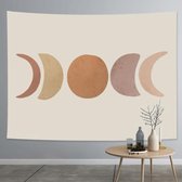 Dik Farbic Tapijt Overdreven Abstracte Stijl Woondecoratie Opknoping Achtergrond Bedekkende Doek, Grootte: 150x130cm (Sun Moon 05)