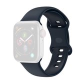 Siliconen vervangende horlogebanden, maat: groot formaat voor Apple Watch Series 6 & SE & 5 & 4 44 mm / 3 & 2 & 1 42 mm (donkerblauw)