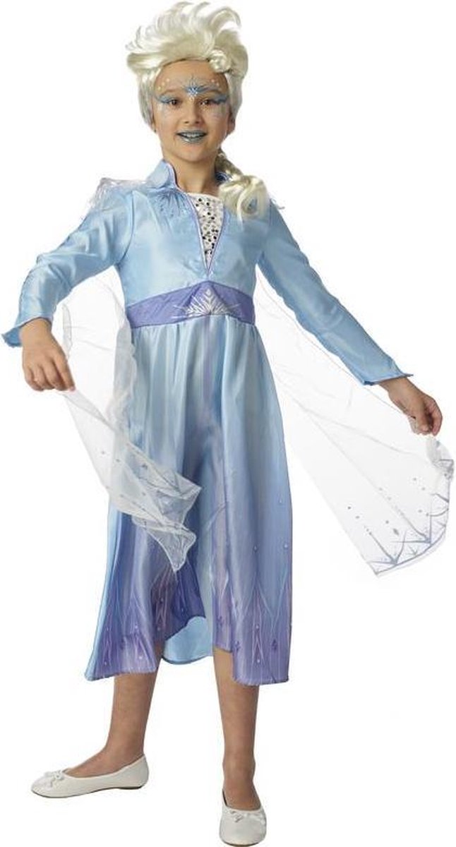 Déguisement Elsa avec tresse La Reine des Neiges 2 - 7/8 ans Rubie