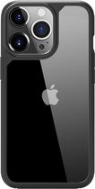 Hoesje Hybride Back Cover Transparant/Zwart Geschikt voor Apple iPhone 13 Pro