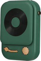 BD-D26 Retro Fonograaf Bladloze hangende nekventilator USB-oplaadbare desktopventilator (groen)