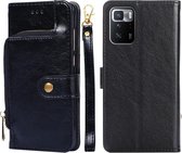 Ritstas PU + TPU Horizontale Flip Lederen Case met Houder & Kaartsleuf & Portemonnee & Lanyard Voor Xiaomi Redmi Note 10 Pro 5G CN Versie (Zwart)