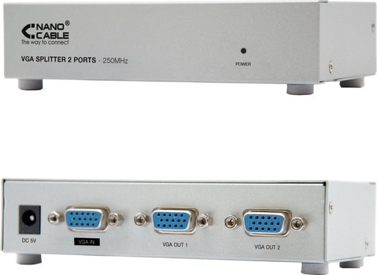 Nanocable 10.25.0002 répartiteur vidéo VGA 2x VGA