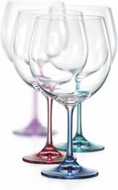 Crystalex - kristallen -  Rainbow - Gin-Tonic Glazen - Inhoud 820ml- 4 stuks
