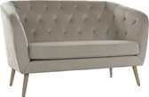 Sofa DKD Home Decor Beige Polyester Hout MDF (135 x 72 x 84 cm)
