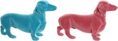 Decoratieve figuren DKD Home Decor Hars Hond (2 pcs) (22 x 8.5 x 14 cm)