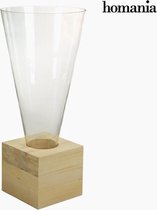 Vaas Glas Hout - Pure Crystal Deco Collectie by Homania