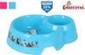 PET FEEDER 750ML DOUBLE DECO DIEREN MCT - ASSORTI KLEUREN