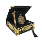 Luxe box met plex, Koran en tasbih Klein Zwart