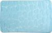 MSV Badkamerkleedje/badmat tapijt - kiezel motief - vloermat - lichtblauw - 50 x 80 cm - laagpolig
