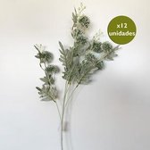 Pak van 12 kunstmatige Thistle Bouquets met 10 hoofden van 78 cm