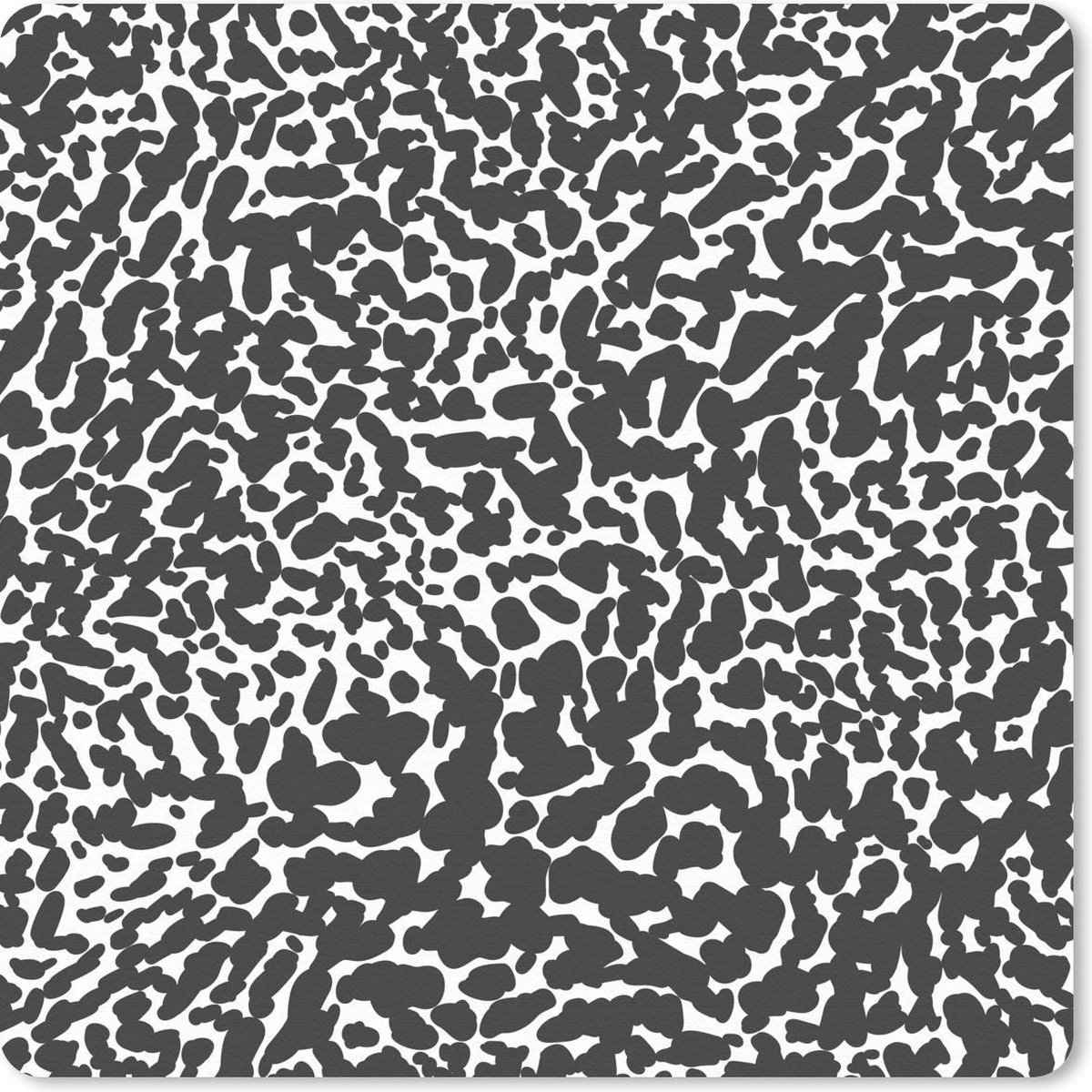 Muismat 30x30 cm - Mousepad Patronen - Panterprint - Zwart - Wit - Muismatten