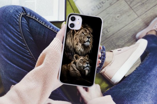 Coque iPhone 11 - Lion - Lionne - Portrait - Siliconen