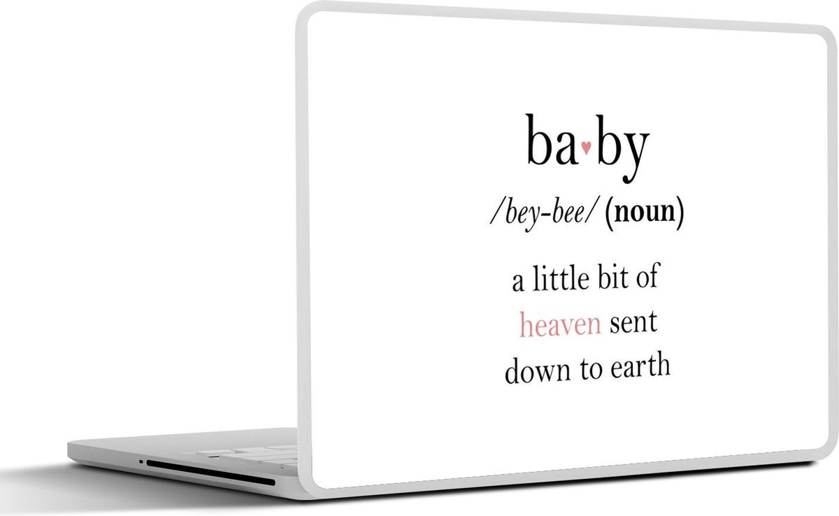 Afbeelding van product SleevesAndCases  Laptop sticker - 11.6 inch - Spreuken - Woordenboek - Quotes - Baby - Meisje