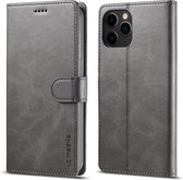 iPhone 13 Pro Hoesje - Luxe Book Case - Grijs