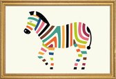 JUNIQE - Poster met houten lijst Magic Code -13x18 /Kleurrijk