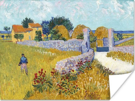 Poster Boerderij in de Provence - Vincent van Gogh