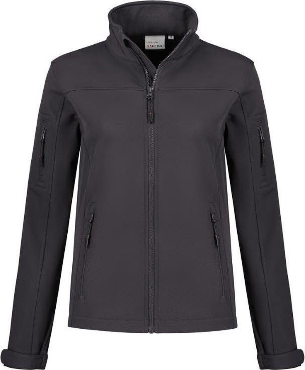 Santino Santo Dames Softshell stretch - Donkergrijs - XS