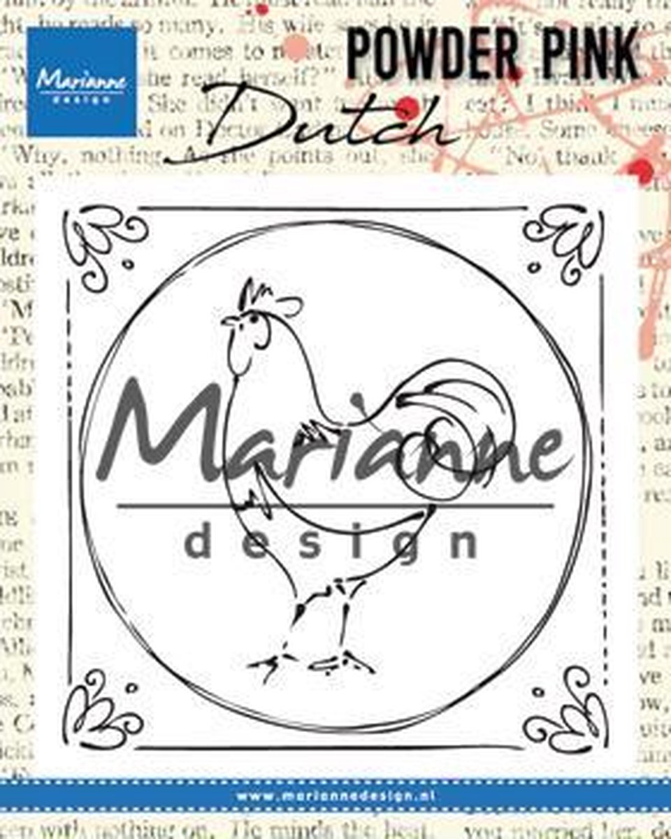 Stempel - Clear stamp - Powder Pink - Dutch rooster