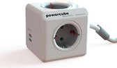 Cube multipluggen Allocacoc Power Cube USB Grijs