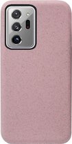 ADEL Tarwe Stro TPU Back Cover Softcase Hoesje Geschikt voor Samsung Galaxy Note 20 Ultra - Duurzaam Afbreekbaar Milieuvriendelijk Roze