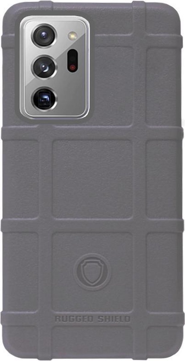 RUGGED SHIELD Rubber Bumper Case Hoesje Geschikt voor Samsung Galaxy Note 20 Ultra - Grijs