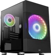 Micro ATX Midtower Behuizing Mars Gaming ATOMICBK LED RGB Zwart