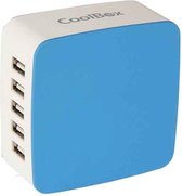 Oplader CoolBox RT-5 Blauw / Wit