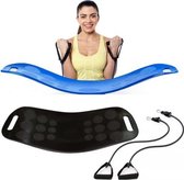 ABS Twist Fitness Balance Board Buik Been Swing Oefenbord Yoga Balance Board (Zwart + Blauw Touw)