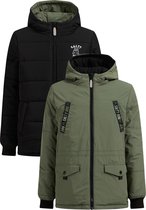 WE Fashion Jongens reversible parka jas met capuchon