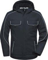 James & Nicholson Solid softshell winterjack JN886 - Antraciet - M