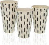 Glazenset Lauren Bamboe Bamboevezel (4 Onderdelen) (8,3 x 13 x 8,3 cm)