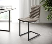 Set-van-4-gestoffeerde-stoel Novi-Adesso taupe vintage sledemodel