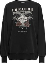 Only Trui Onllucinda Life L/s Rose/ Furious Swt 15243442 Black/furious Dames Maat - M